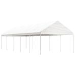 vidaXL Prieel met dak 11,15x4,08x3,22 m polyetheen wit, Verzenden, Nieuw