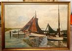 European school (XX) - Harbor scene, Antiek en Kunst
