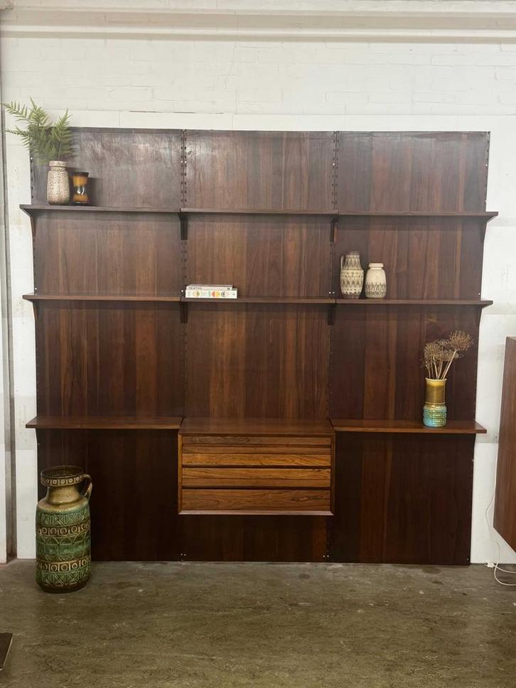 Vintage wandsysteem | Poul Cadovius | Palissander, Huis en Inrichting, Kasten | Wandmeubels, Ophalen of Verzenden