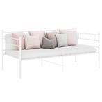 vidaXL Slaapbankframe metaal wit 90x200 cm, Huis en Inrichting, Slaapkamer | Bedden, Verzenden, Nieuw