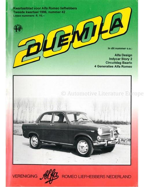 1996 ALFA ROMEO CLUB DUEMILA MAGAZINE 42 NEDERLANDS, Livres, Autos | Brochures & Magazines