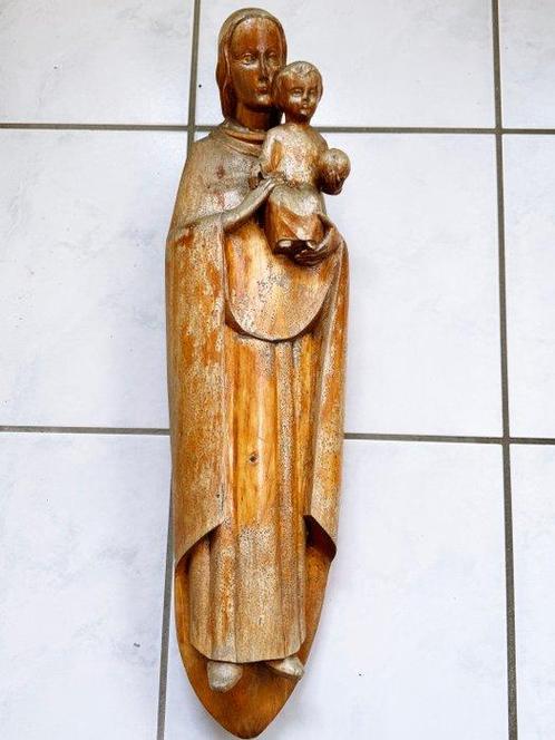 Figure - Wandfigur - Madonna mit Christuskind - 67 cm - Bois, Antiek en Kunst, Antiek | Boeken en Manuscripten