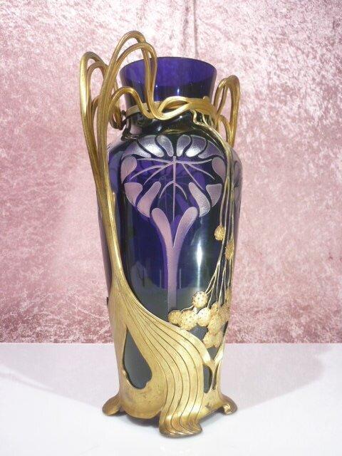 Val Saint Lambert, Orivit - Zeldzame Art Nouveau vaas - Vaas, Antiek en Kunst, Antiek | Meubels | Stoelen en Sofa's