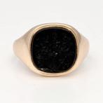 Ring - 14 karaat Geel goud - Onyx, Nieuw