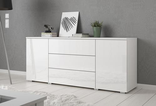 Dressoir - Wit - 150cm - Opbergkast - Kast - Modern ladekast, Maison & Meubles, Armoires | Dressoirs, Envoi