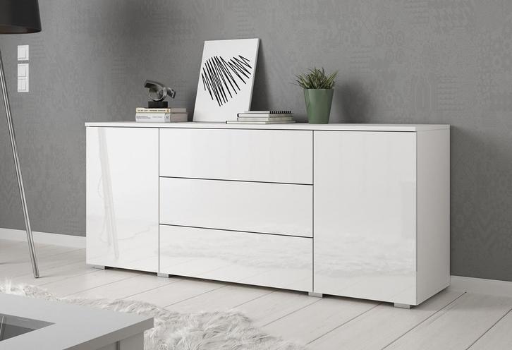 Dressoir - Wit - 150cm - Opbergkast - Kast - Modern ladekast, Huis en Inrichting, Kasten | Dressoirs, 25 tot 50 cm, Nieuw, 150 tot 200 cm