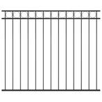 vidaXL Schuttingpaneel 1,7x1,5 m staal zwart, Tuin en Terras, Verzenden, Nieuw