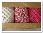 Touw Koord 3rol 15meter Fuchsia-Wit Touw Koord 3rol, Nieuw