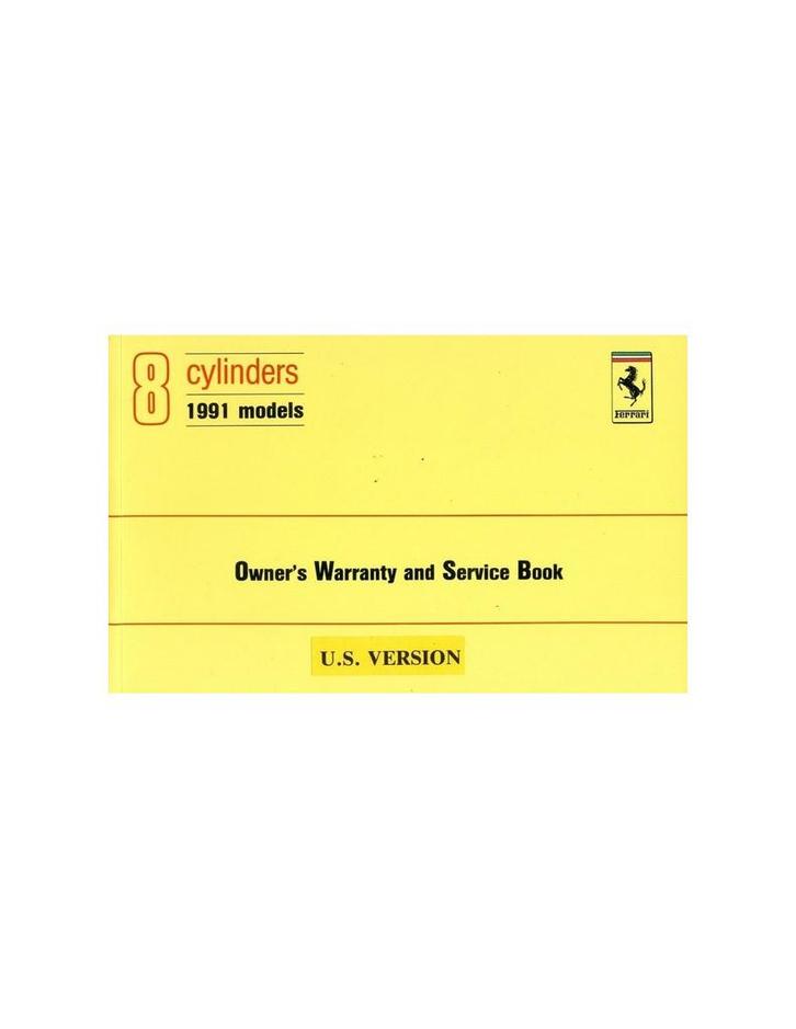 1991 FERRARI 348 TS GARANTIEBOEK 636/91, Auto diversen, Handleidingen en Instructieboekjes, Ophalen of Verzenden