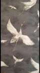 Exclusieve meubelstof met reigers in vlucht - 300x280cm -