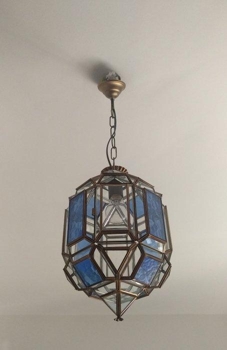 Plafondlamp - Glas, Metaal, Antiek en Kunst, Curiosa en Brocante
