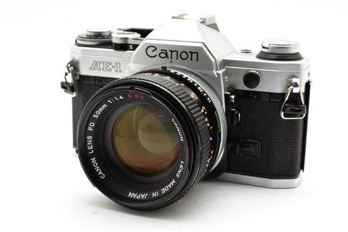 Canon AE-1 chrome + FD 1.4/50mm S.S.C. | Single lens reflex, Audio, Tv en Foto, Fotocamera's Analoog