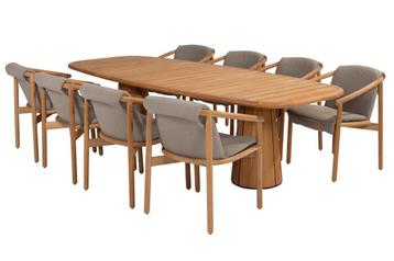 4 Seasons Outdoor Tess tuinset teak met Capri tafel met, Tuin en Terras, Nieuw