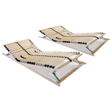 vidaXL Lattenbodems 2 st met 28 latten 7 zones 90x200 cm, Huis en Inrichting, Verzenden, Nieuw