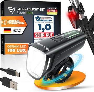 2dekans | Mivelo Smart LED Fietslamp Voor En Achterlicht - beschikbaar voor biedingen