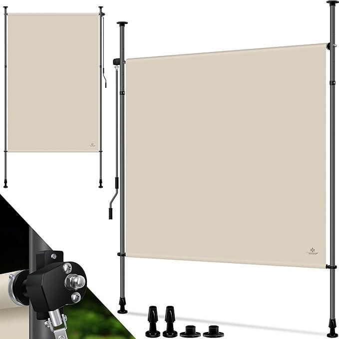 Klemzonnescherm - 200x310 cm - verticale zonwering /, Tuin en Terras, Zonneschermen, Verzenden