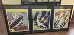 Roy Lichtenstein (after) - As I Opened fire. Triptych 1964.