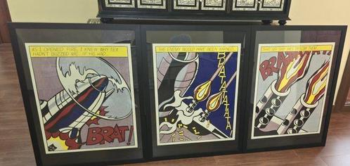 Roy Lichtenstein (after) - As I Opened fire. Triptych 1964., Antiek en Kunst, Kunst | Schilderijen | Modern