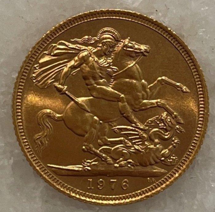 Royaume-Uni. Elizabeth II. Sovereign 1976, Postzegels en Munten, Munten | Europa | Niet-Euromunten