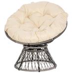 TRUUSK Papasan Stoel - Rieten Stoel - Kunstrotan - Draaibaar, Verzenden, Nieuw
