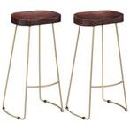 vidaXL Tabourets de bar Gavin lot de 2 bois de manguier, Verzenden