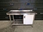 Werktafel | onderkast | RVS met trespa | wit | 153 cm, Gebruikt