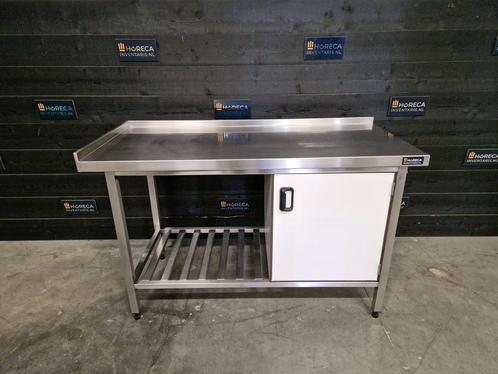 Werktafel | onderkast | RVS met trespa | wit | 153 cm, Zakelijke goederen, Horeca | Meubilair en Inrichting, Gebruikt