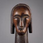 Antique African Fang relic guard head on stand - Gabon., Antiek en Kunst