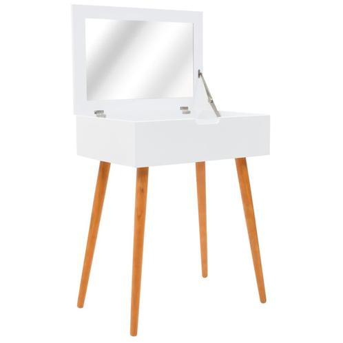 vidaXL Coiffeuse avec miroir MDF 60 x 40 x 75 cm, Maison & Meubles, Tables | Coiffeuses, Neuf, Envoi