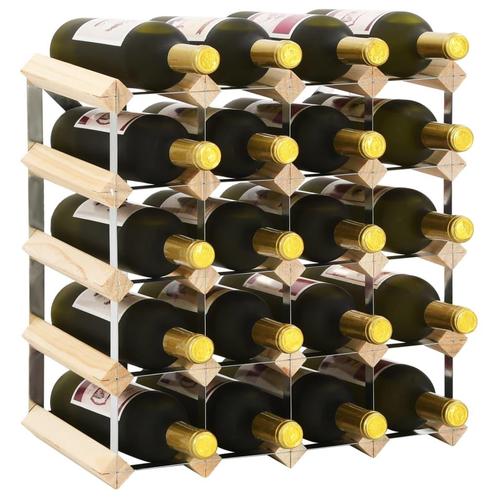 vidaXL Wijnrek voor 20 flessen massief grenenhout, Maison & Meubles, Accessoires pour la Maison | Porte-bouteilles, Envoi