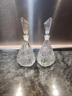 Karaf (2) - Motif Floral - 26cm - 1kg - Kristal - Franse, Antiek en Kunst