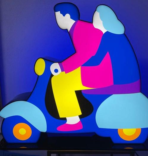 Marco Lodola (1955) - Vespa, Antiquités & Art, Art | Peinture | Moderne