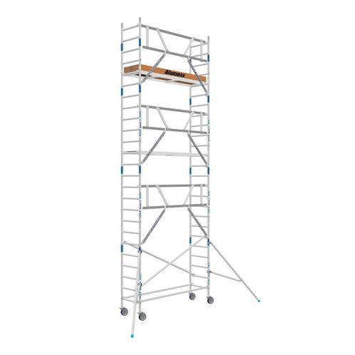 Basic rolsteiger 75 x 8,2m WH AGS-voorloopleuning, Bricolage & Construction, Échafaudages, Envoi