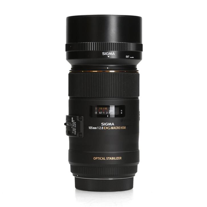 Sigma 105mm F2.8 EX DG Macro OS HSM - Canon EF, TV, Hi-fi & Vidéo, Photo | Lentilles & Objectifs, Comme neuf, Enlèvement ou Envoi