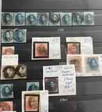 Belgique 1849 - Ensemble de timbre 10/20/40/1 centimes, Gestempeld