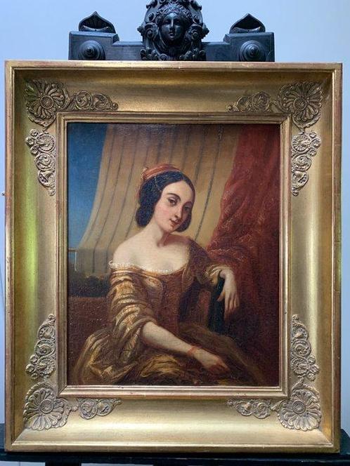 Alexandre M. Lenoir (1761-1839) - Fille de Sorrent, Antiek en Kunst, Kunst | Schilderijen | Klassiek
