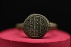 Middeleeuws (gotisch) - Brons rijkelijk versierd Ring - 2.1