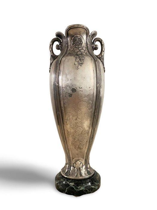 Christofle - Balustervaas - Verzilverd, Marmer - GALLIA, Antiek en Kunst, Antiek | Overige Antiek