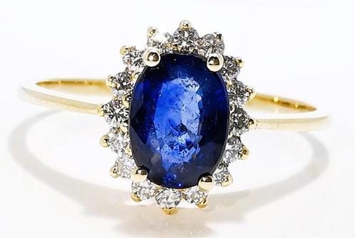 Zonder Minimumprijs - Ring - 14 karaat Geel goud - 0.65ct., Handtassen en Accessoires, Ringen