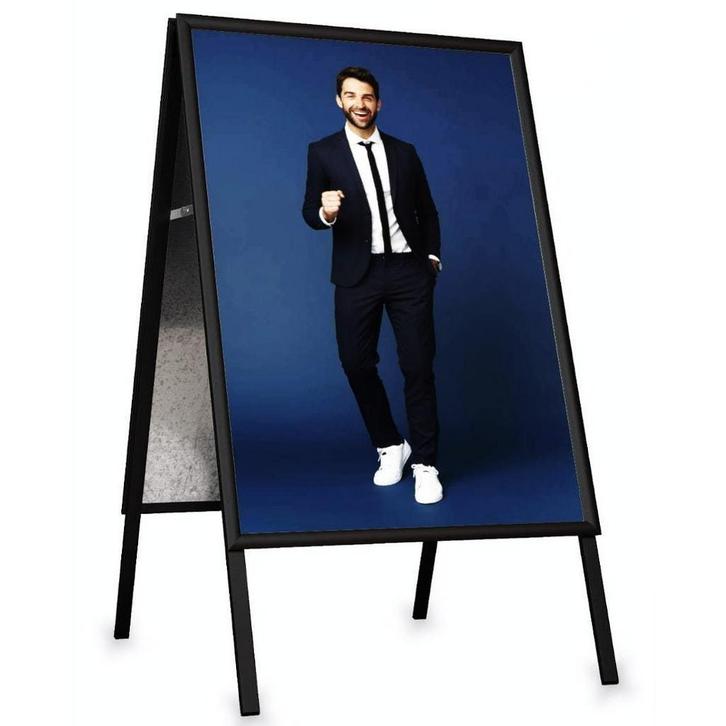 Stoepbord | AURORA | Zwart | Kliklijst (A1) | Hoogte 1060mm, Zakelijke goederen, Horeca | Keukenapparatuur, Nieuw in verpakking