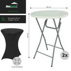 Receptie statafel met hoes 2 stuks 80x110cm, Huis en Inrichting, Tafels | Statafels, Ophalen of Verzenden, Nieuw