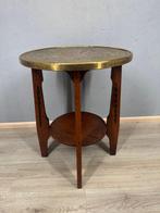 Amsterdamse School rokerstafel met decoratief koperen blad -, Antiek en Kunst