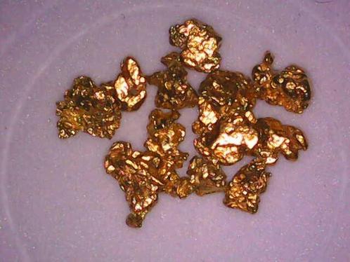 Goud Goud nuggets- 0.5 g, Verzamelen, Mineralen en Fossielen