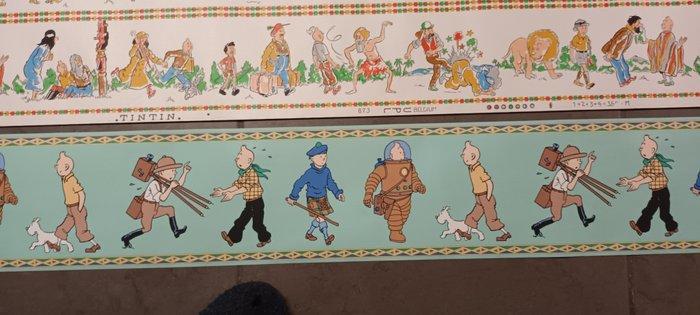 Tintin - Tintin oud behangpapier - 1 Papier peint - 1950, Boeken, Stripverhalen