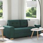 vidaXL Loveseat Bank Donkergroen 140 cm Stof, Huis en Inrichting, Zetels | Zetels, Verzenden, Nieuw