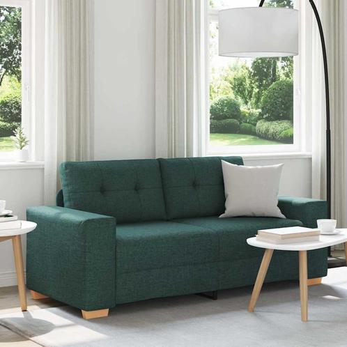 vidaXL Loveseat Bank Donkergroen 140 cm Stof, Huis en Inrichting, Zetels | Zetels, Nieuw, Verzenden