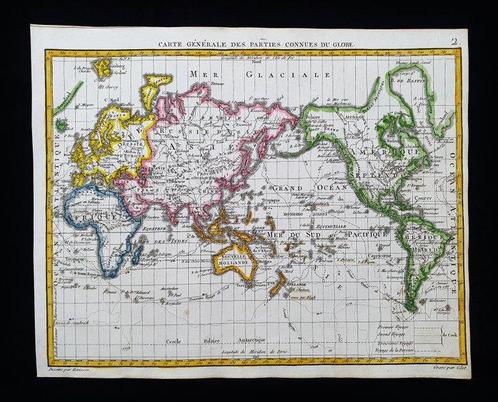 World Map - Carte du monde / Projection de Mercator /, Boeken, Atlassen en Landkaarten