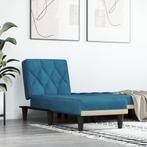 Chaise longue fluweel blauw | Retour Deal | 40% Korting, Huis en Inrichting, Gebruikt, Eenpersoons, Verzenden, Minder dan 75 cm