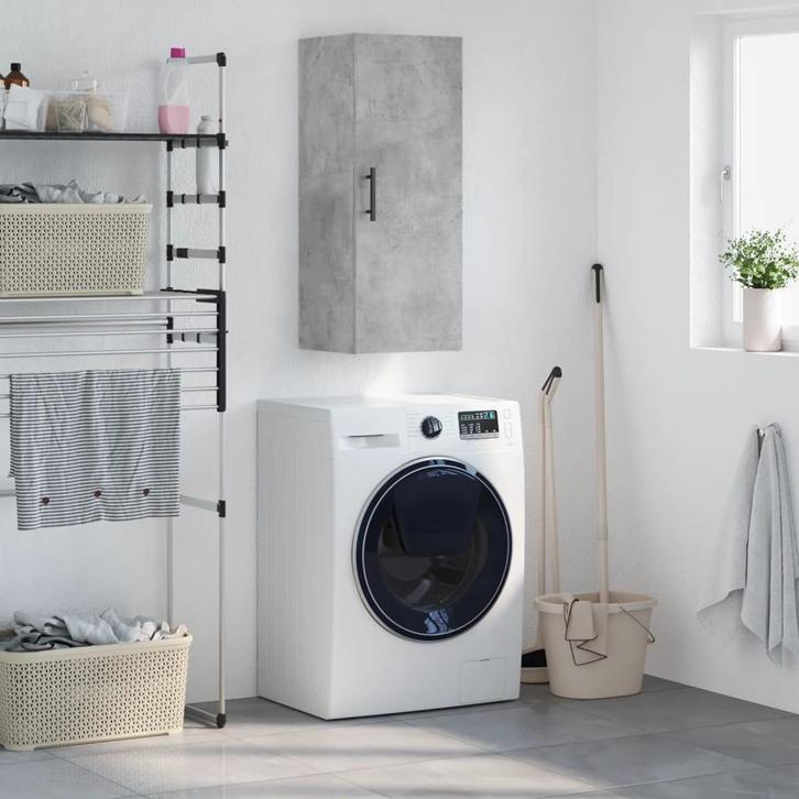 vidaXL Hangkast 34,5x34x90 cm betongrijs, Huis en Inrichting, Kasten | Dressoirs, Nieuw, Verzenden