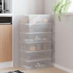 vidaXL Opbergboxen 6 st stapelbaar 10 L kunststof, Verzenden, Nieuw